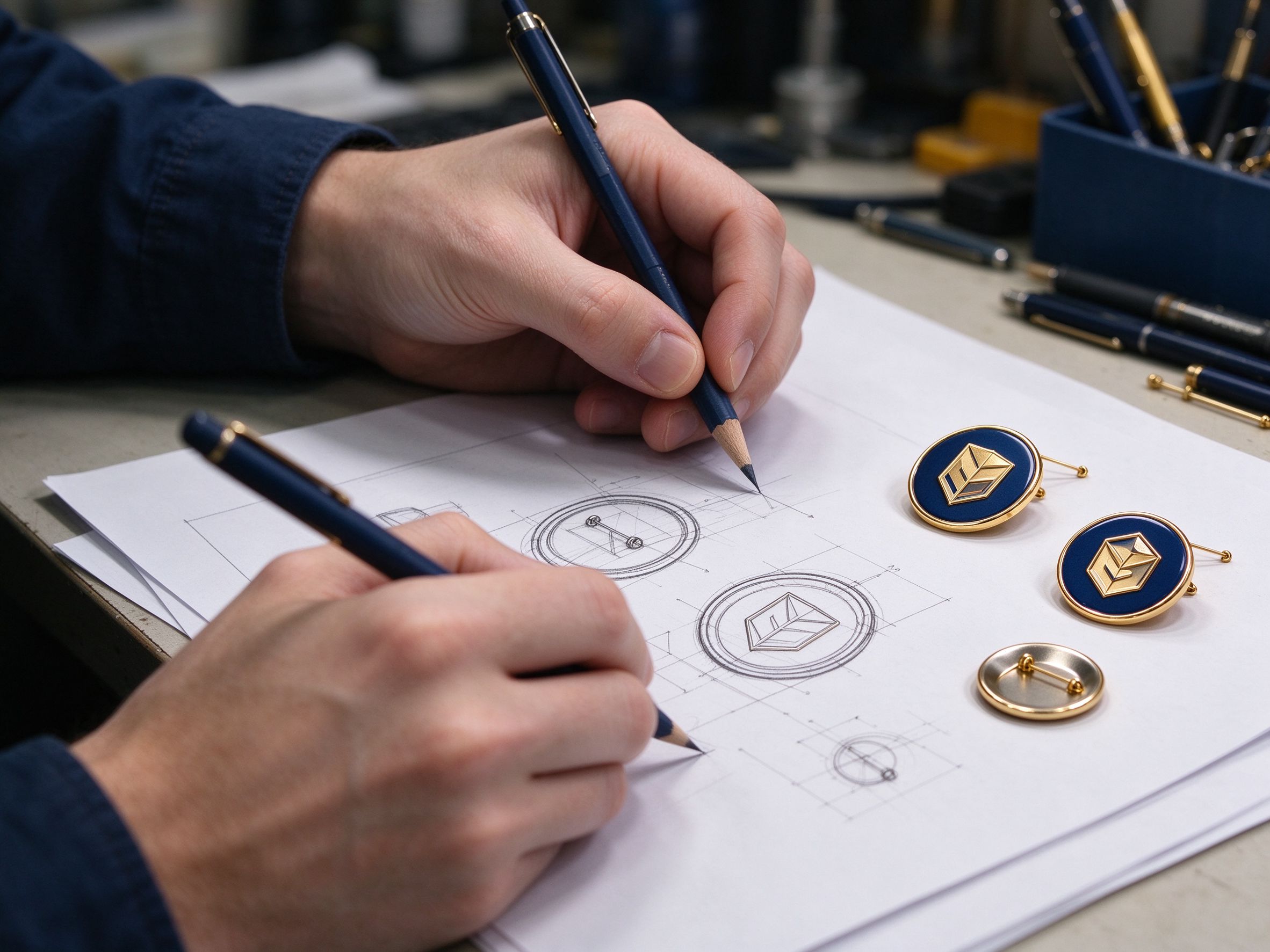 Hands and materials during custom product development